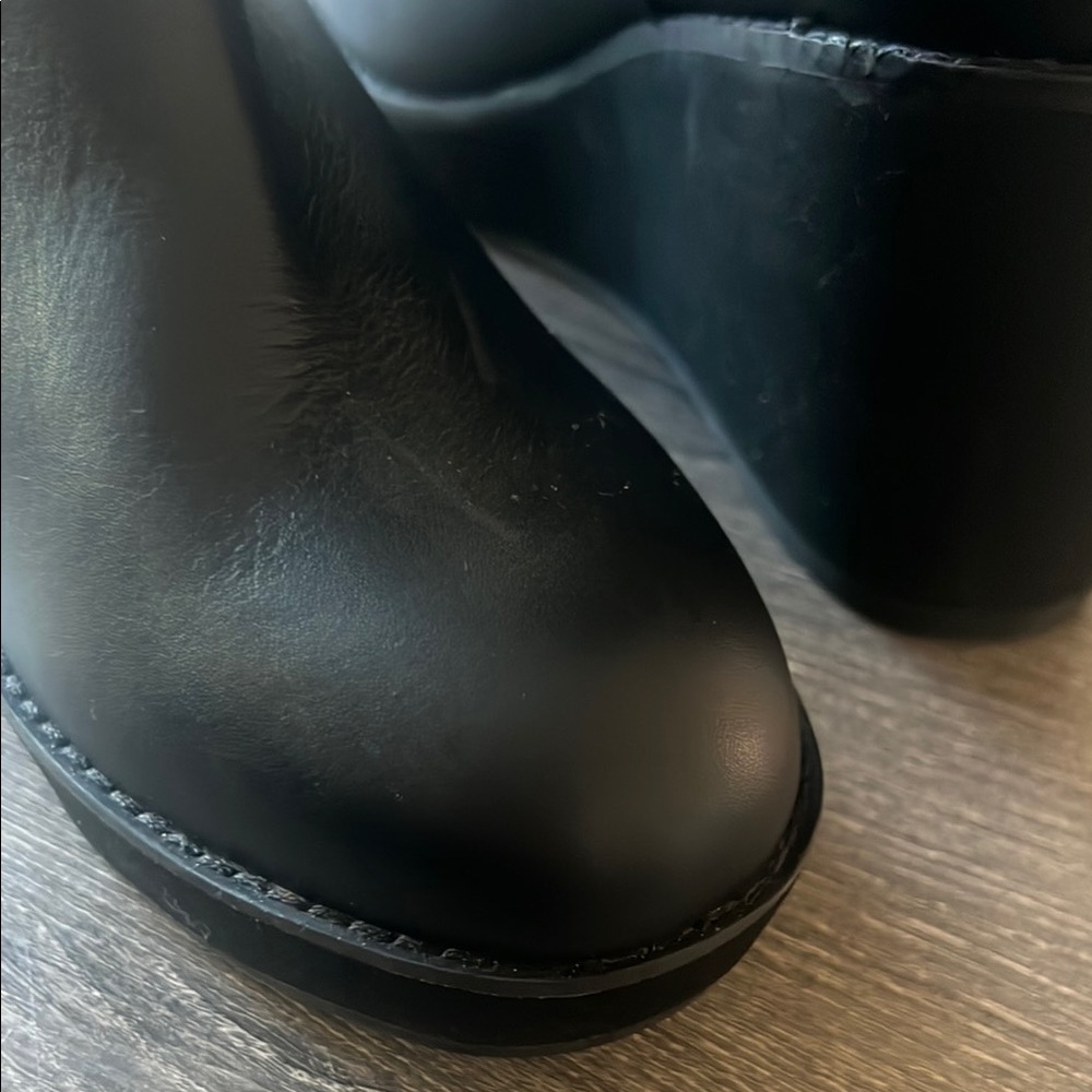 Ralph Lauren Black Wedge Winter Boots - Picture 6 of 9
